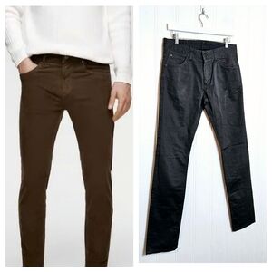 Zara Man Pants Mens Size 31 Brown Khaki Slim Fit